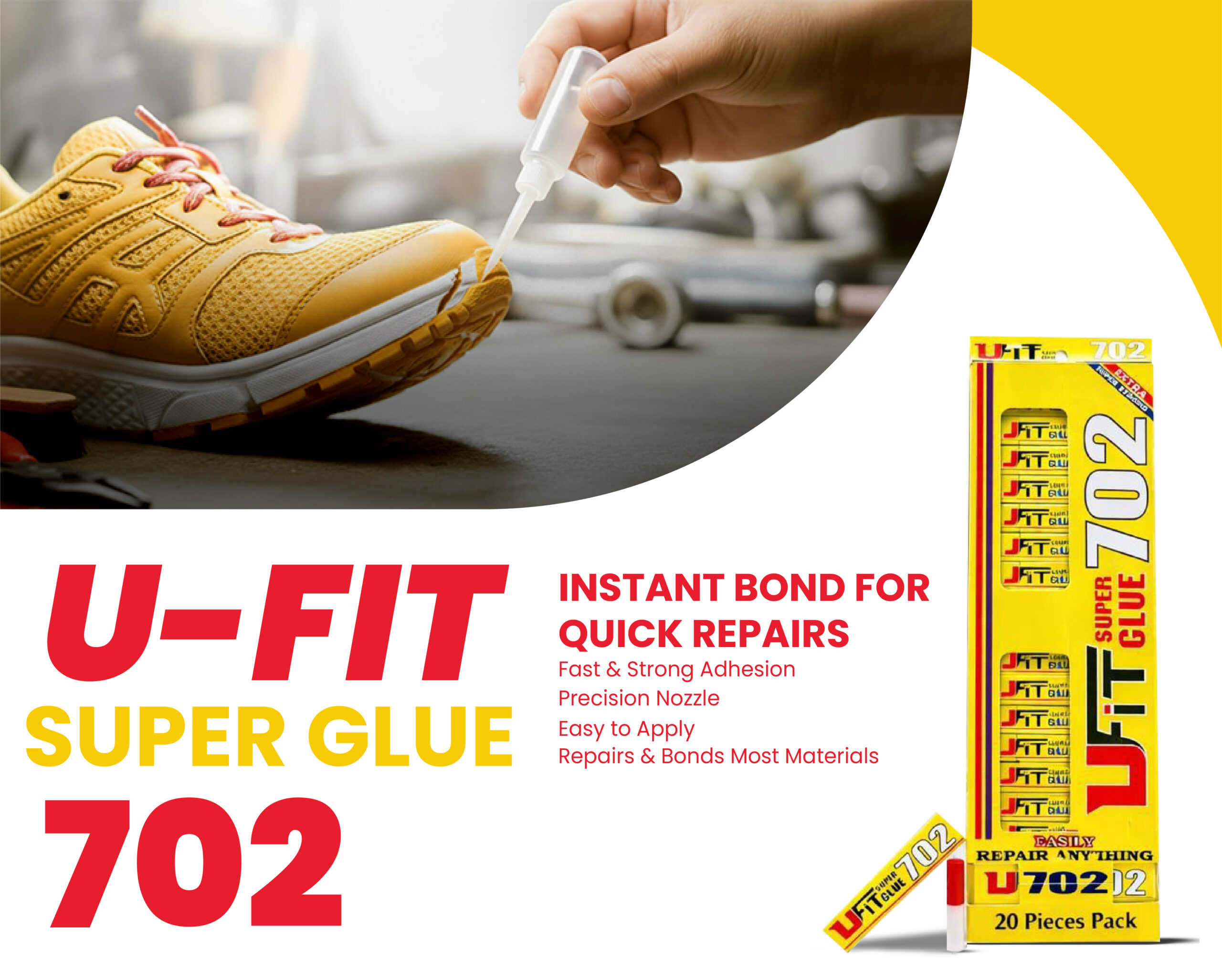 U-FIT 720 20 Pieces Packet ( YELLOW ) Cr # 01-01.jpg